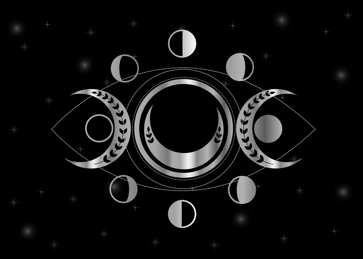 'Triple moon goddess' Poster, picture, metal print, paint by Shawlin I ...