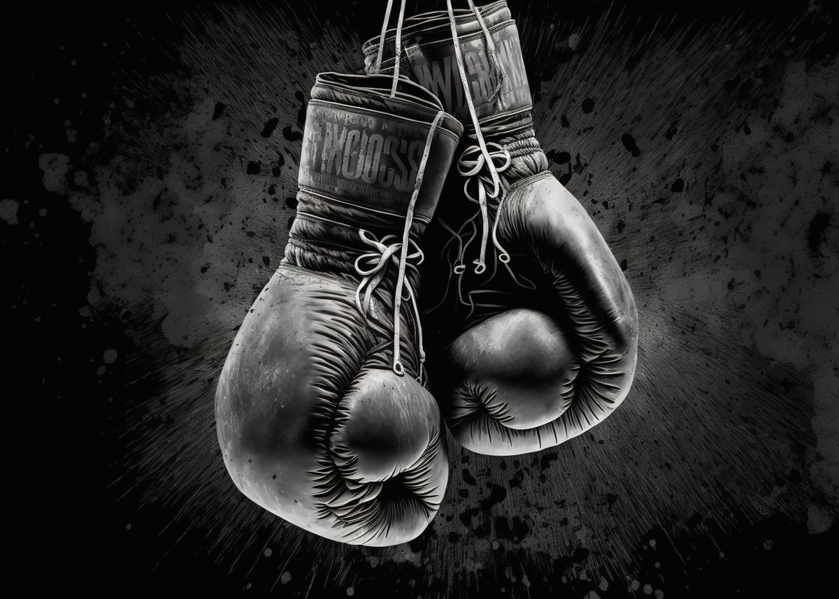 'boxing gloves' Poster, picture, metal print, paint by Zachariah Stacey