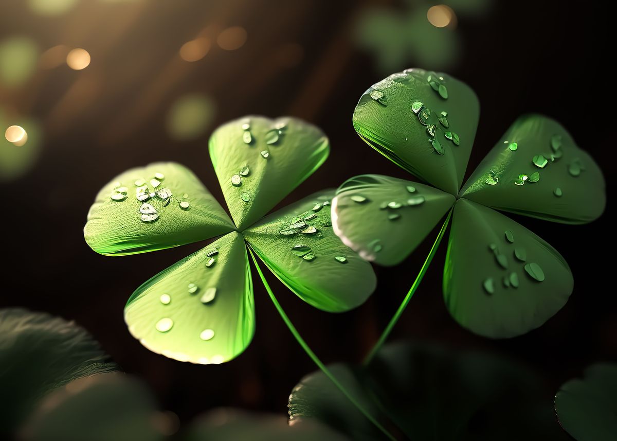 'Four Leaf Clover' Poster, picture, metal print, paint by Isla Daven ...