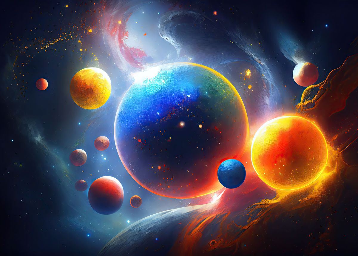 'Abstract Space Art 8' Poster, picture, metal print, paint by Benjamin ...