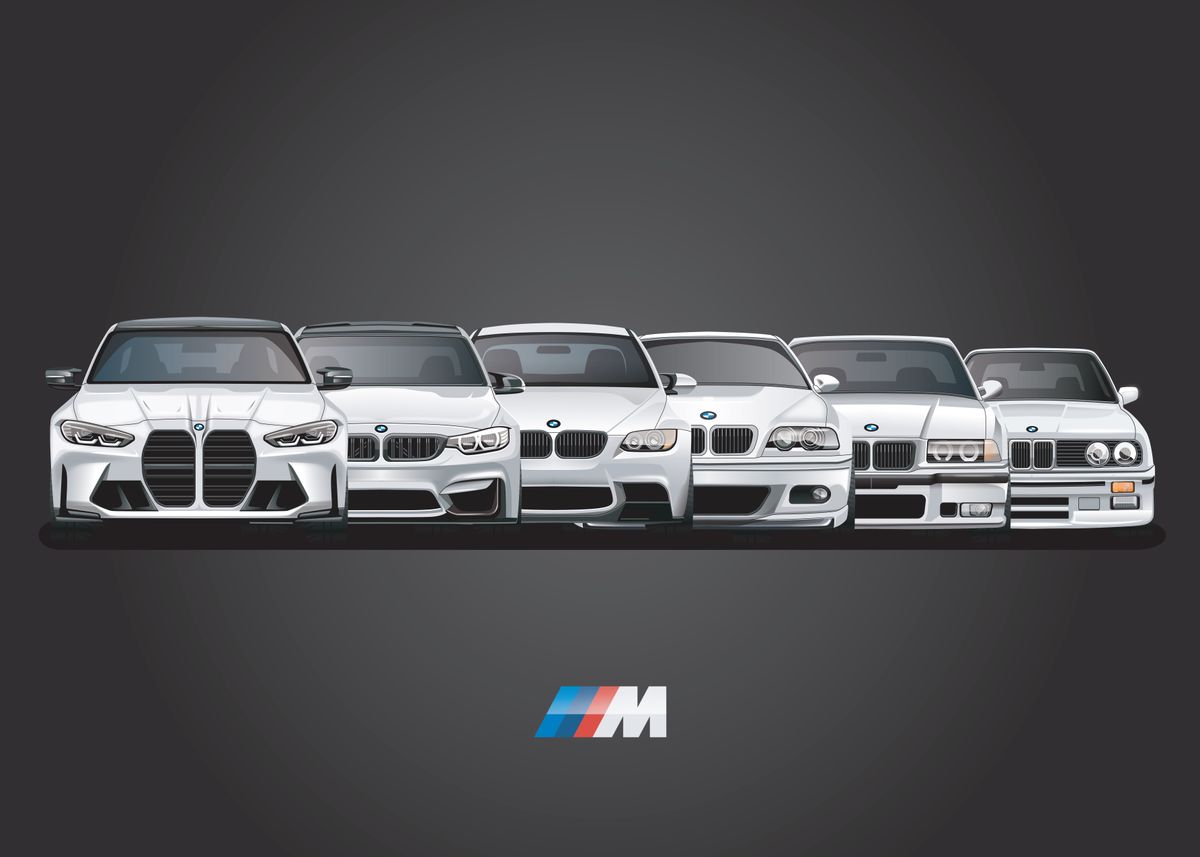  BMW M3 Evolution Art Poster Paper 20x60 inch : Handmade Products