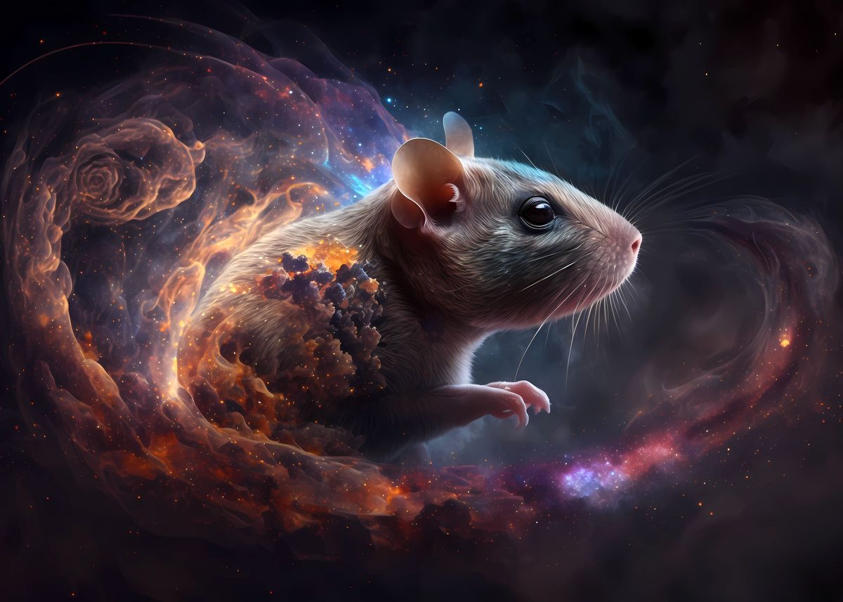 'Spirit Animal Rat' Poster by Jiri Hodecek Displate