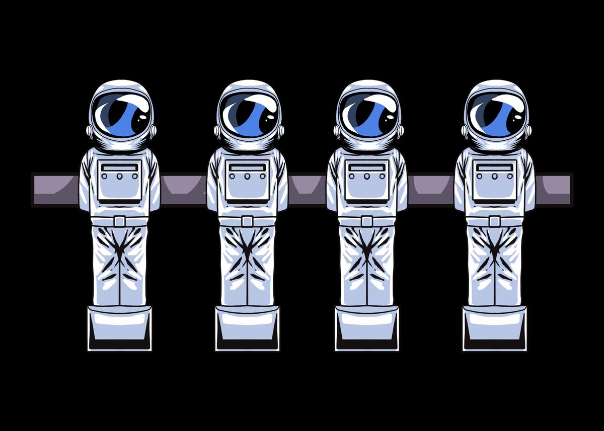 ‘Table Soccer Foosball’ Poster, picture, metal print, paint by