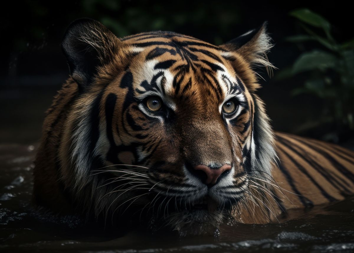 'Tiger Wildlife Photography' Poster by Five Senses Art | Displate