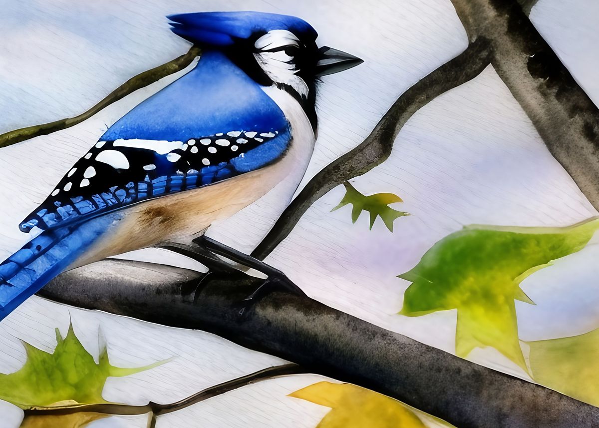 A beautiful Blue Jay bird' Poster by Sloka