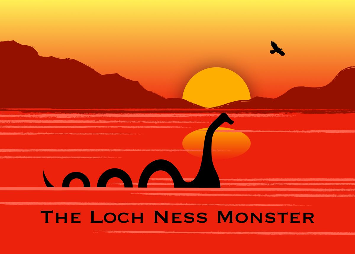 The Loch Ness Sunset Poster Picture Metal Print Paint By Adam