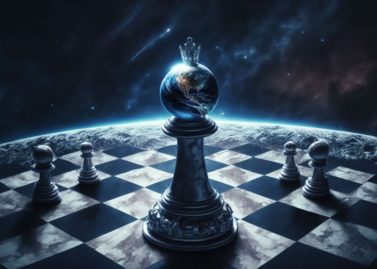 Chess Universe' Poster, picture, metal print, paint by Hari Buckner, Displate in 2023