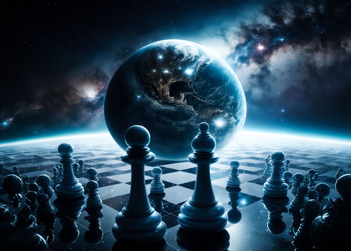 Chess Universe' Poster, picture, metal print, paint by Hari Buckner, Displate in 2023