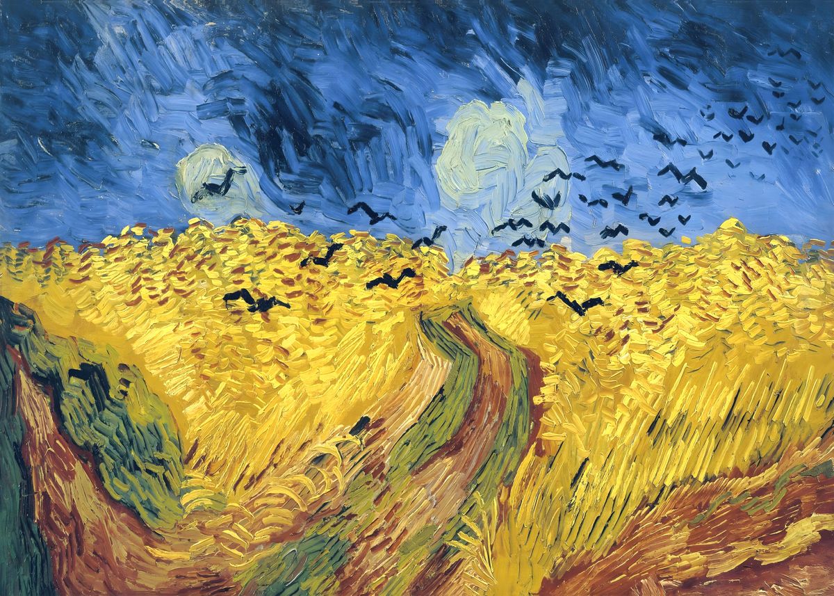  Wheatfield With Crows 1890 Poster By Izu Displate