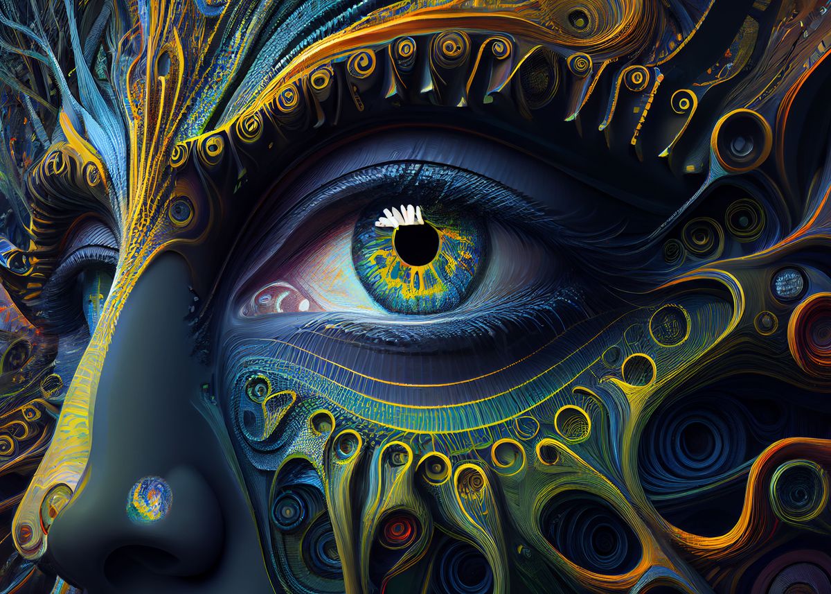 'DMT Dimensions' Poster, picture, metal print, paint by Artofinnovation