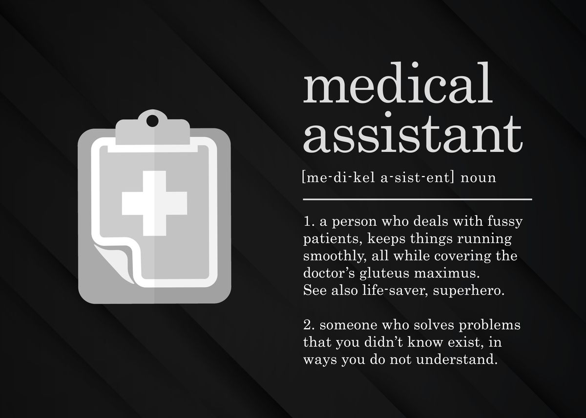 Funny Medical Assistant Poster By 84pixeldesign Displate