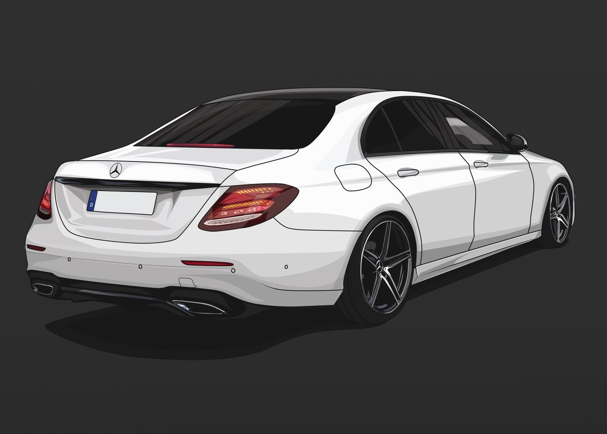 Mercedes Benz E Class W213' Poster, picture, metal print, paint by  POWERDRAWINGS