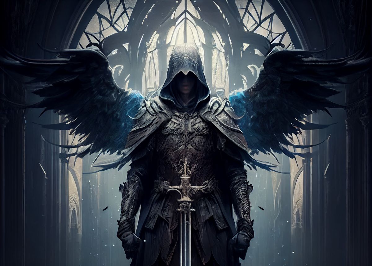 'Epic Archangel' Poster, picture, metal print, paint by Below Horizon ...