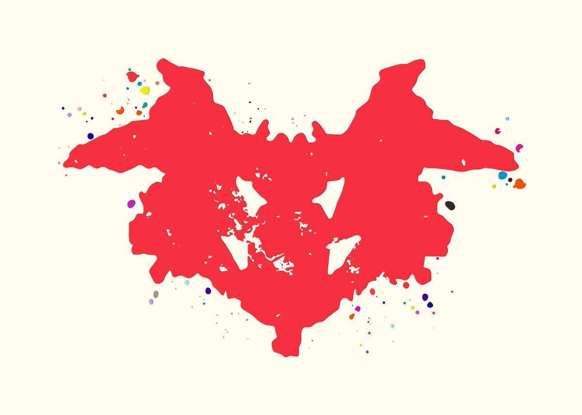 'Rorschach inkblot test ' Poster, picture, metal print, paint by Dutton ...