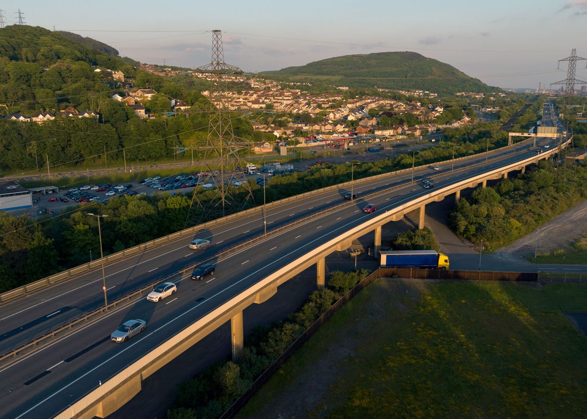 'M4 motorway Port Talbot' Poster by Leighton Collins | Displate