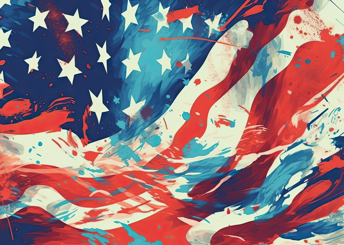 'Abstract America' Poster, picture, metal print, paint by Jensen Art Co ...