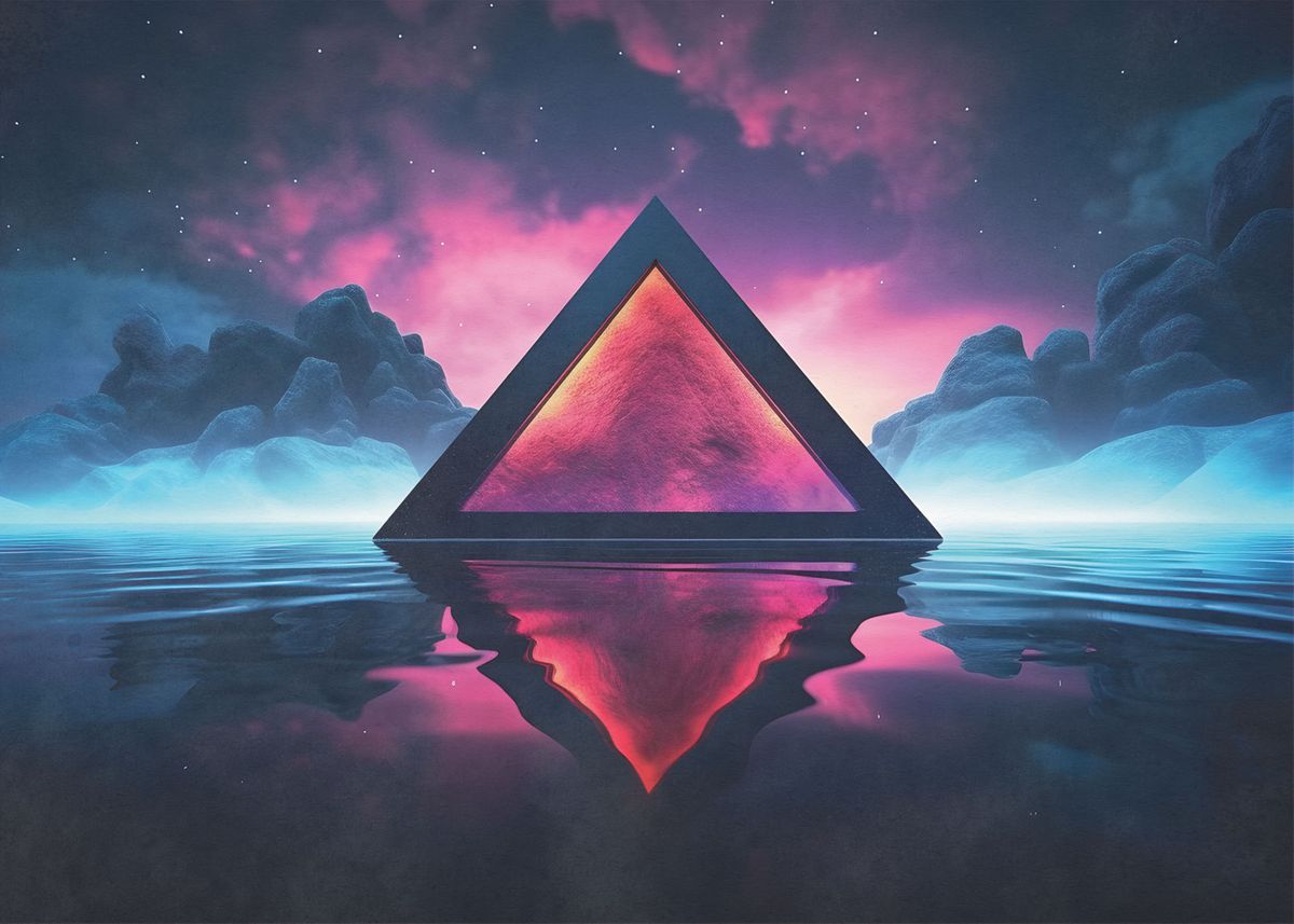 'Triangle Gate Reflection' Poster, picture, metal print, paint by Star ...