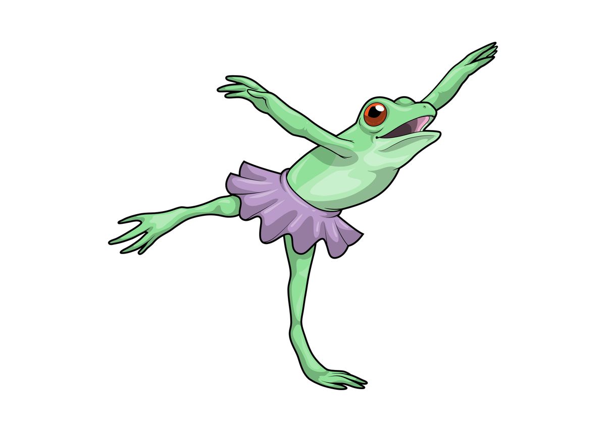 'Frog Ballerina Ballet' Poster, picture, metal print, paint by Markus ...