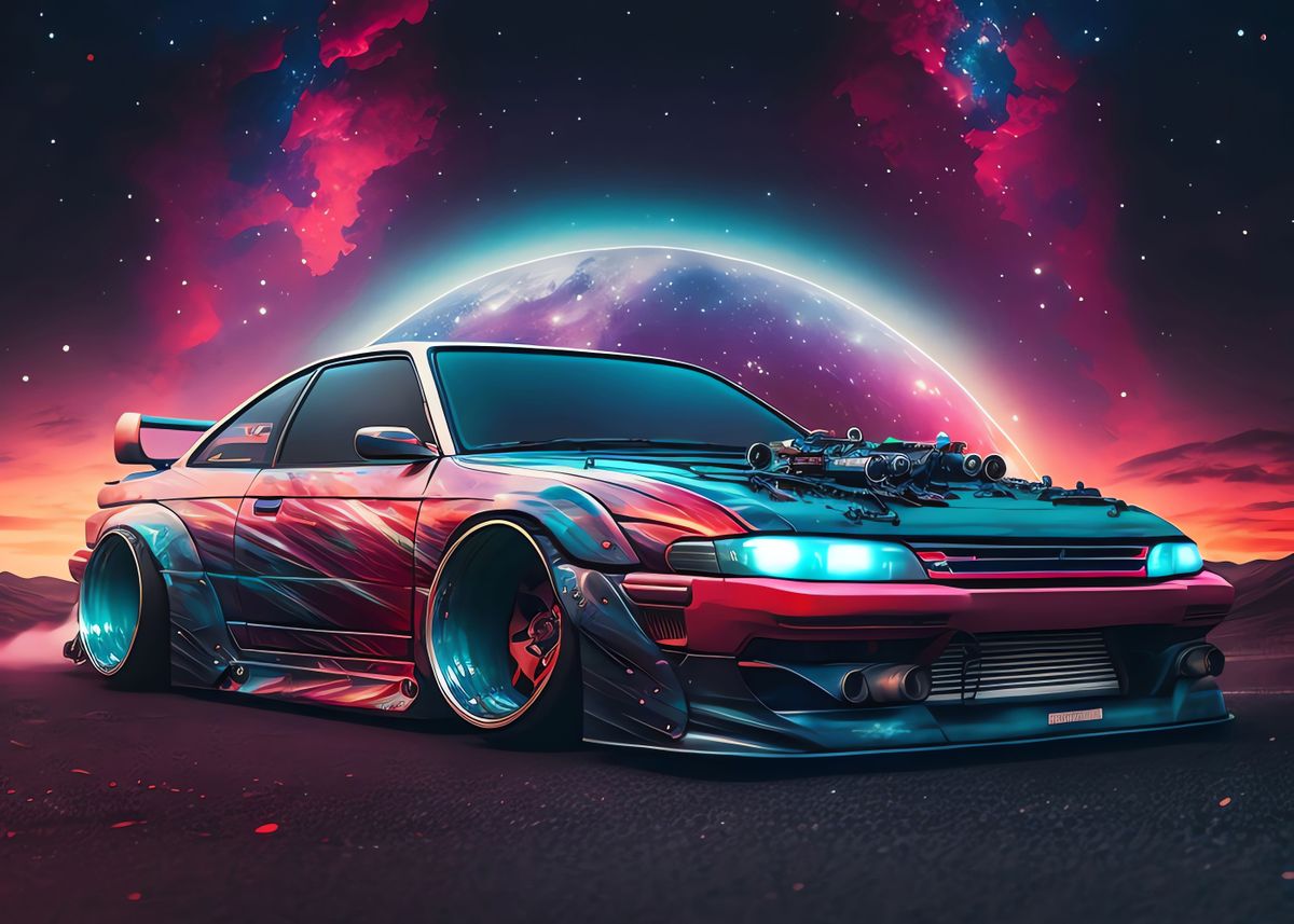 'Nissan JDM Drift Cars' Poster, picture, metal print, paint by Adryan ...