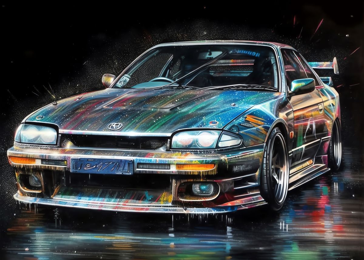 'Nissan JDM Drift Cars' Poster, picture, metal print, paint by Adryan ...