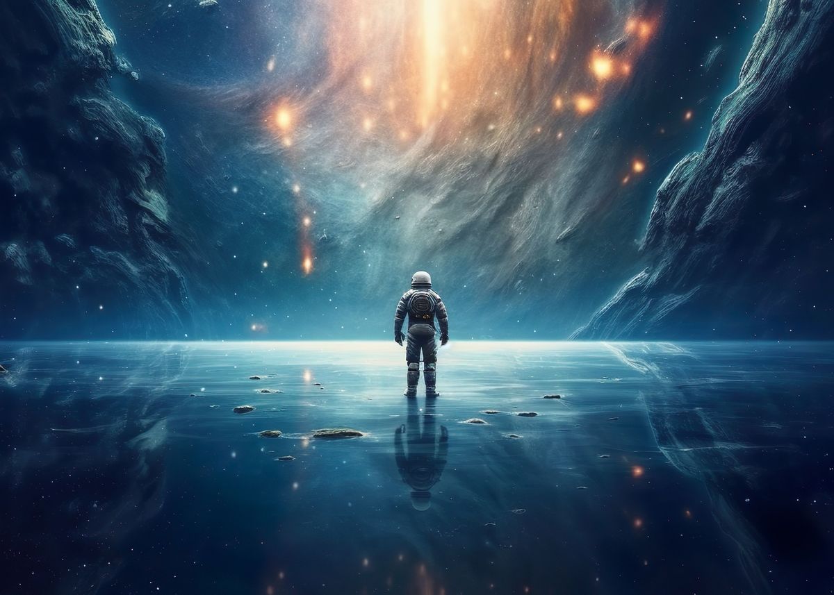 'Astronaut Space Explorer' Poster, picture, metal print, paint by ...