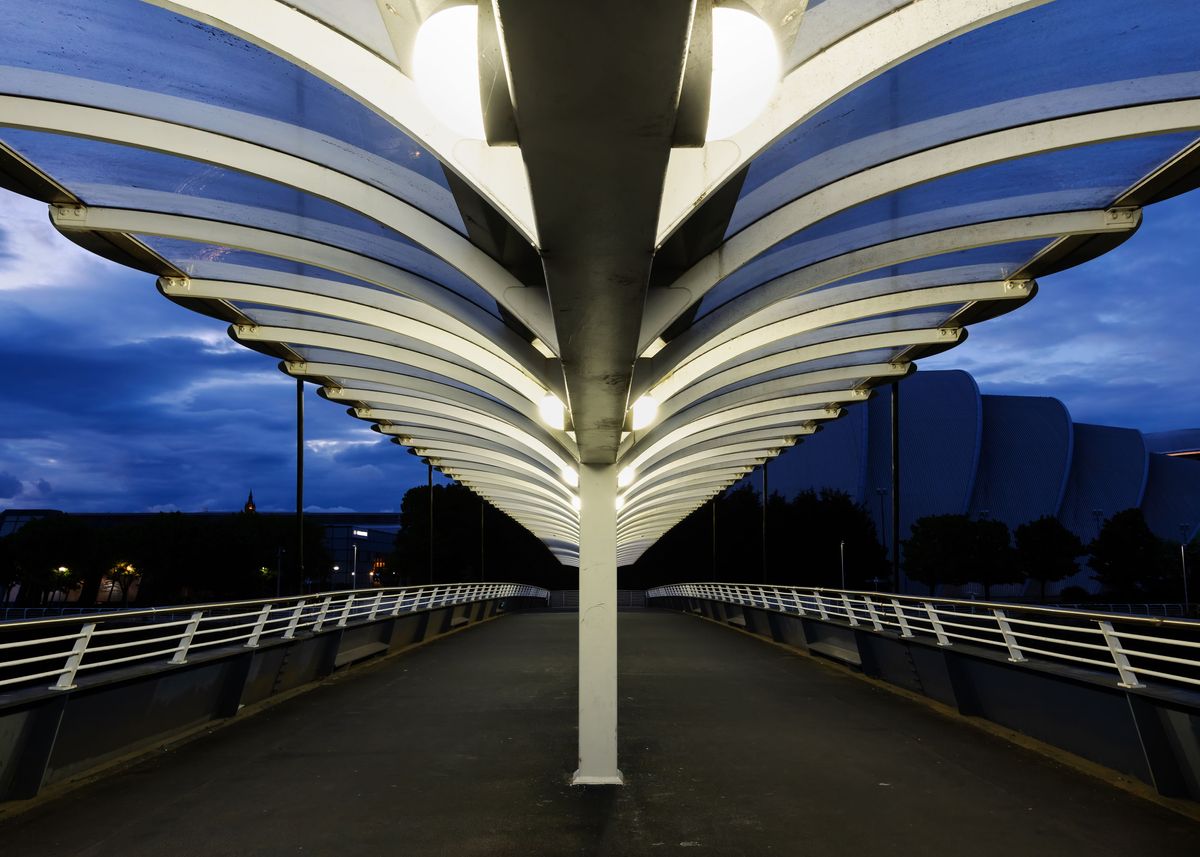 'Bell Bridge In Glasgow' Poster, picture, metal print, paint by ...