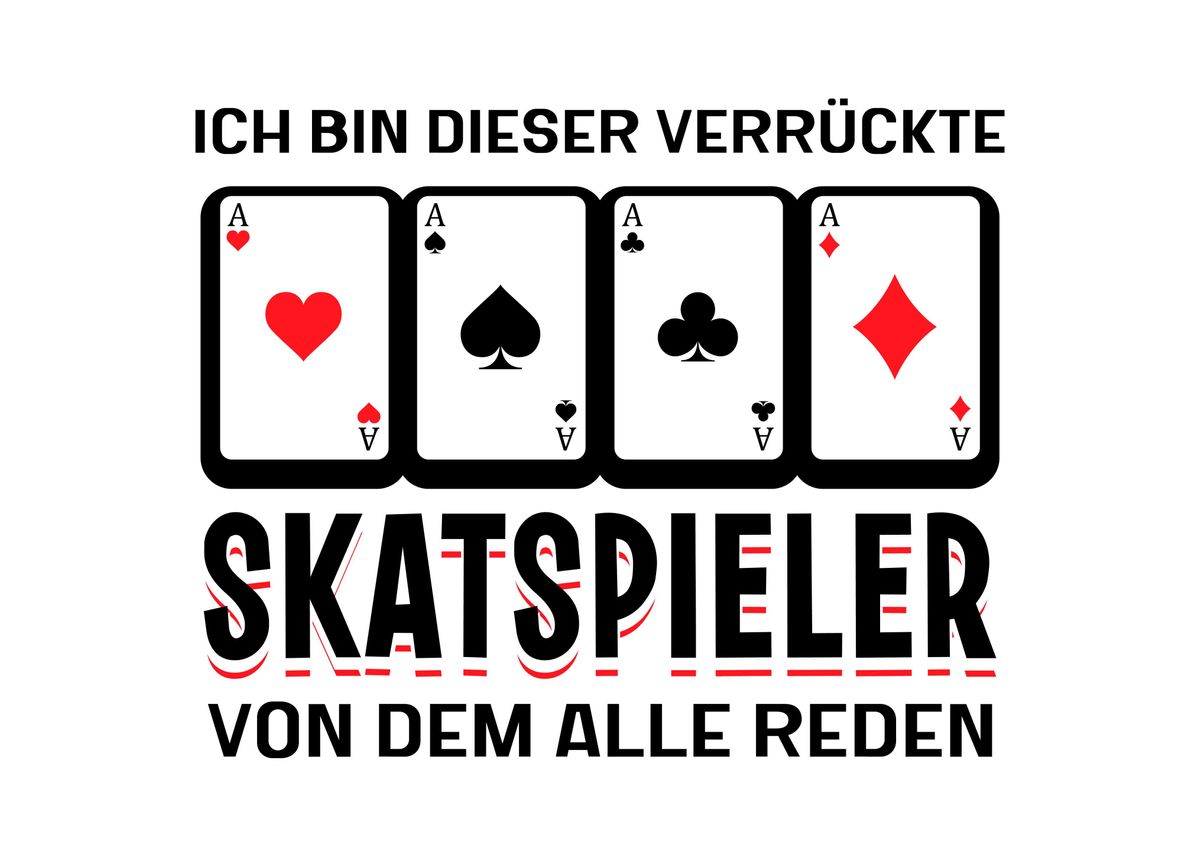 'Skat German' Poster, picture, metal print, paint by Sebastian Wünsche
