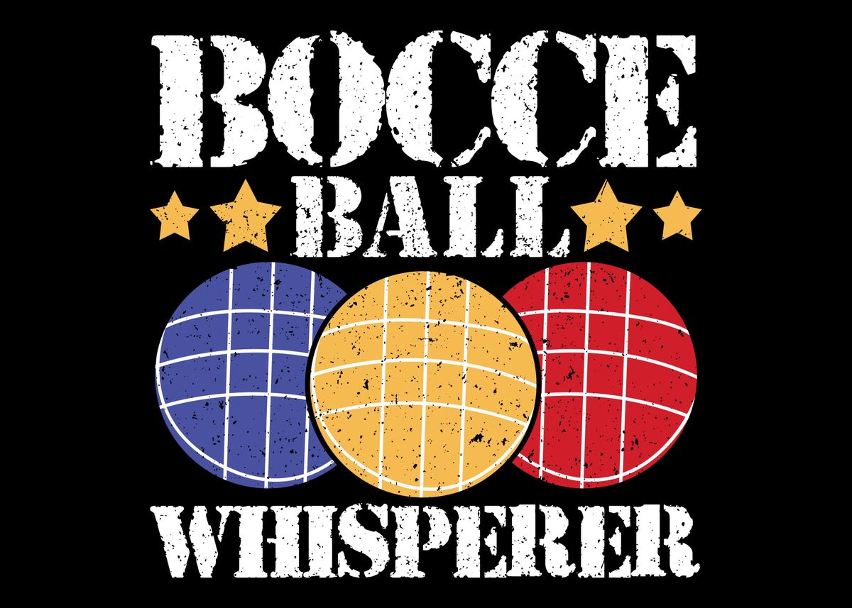 'Bocce Ball Player' Poster, picture, metal print, paint by