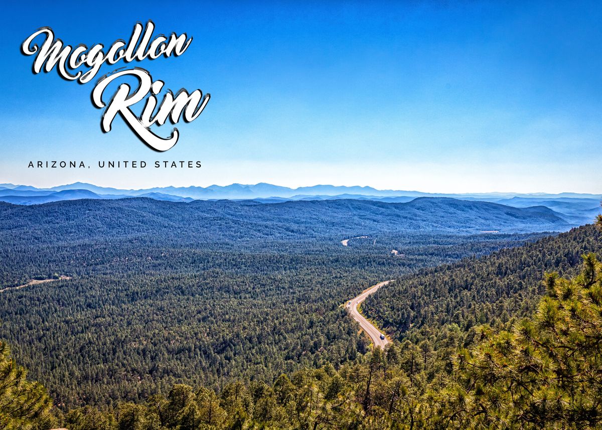 'Mogollon Rim in Arizona' Poster, picture, metal print, paint by ...