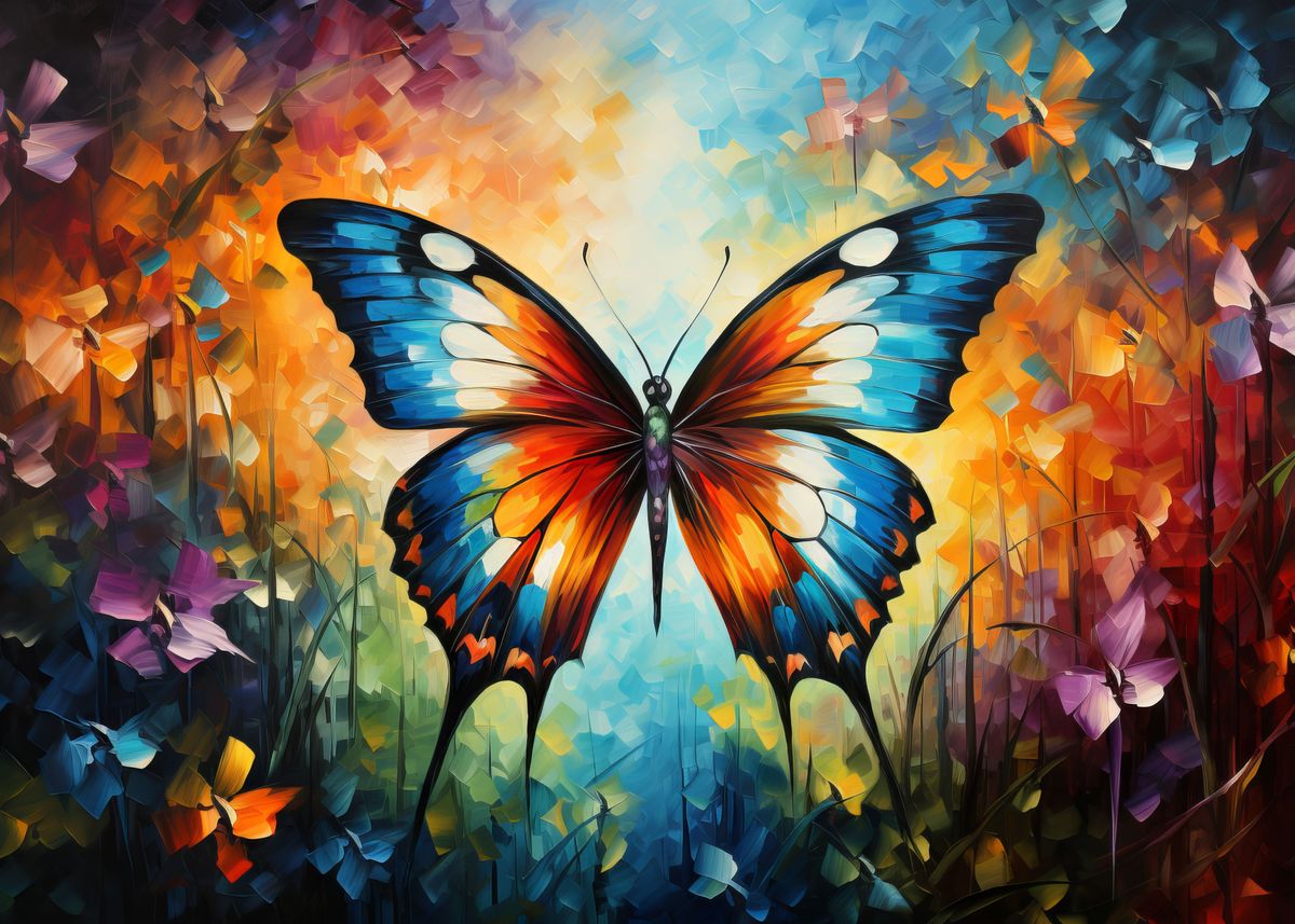 'Colorful Butterfly' Poster, picture, metal print, paint by Matej ...