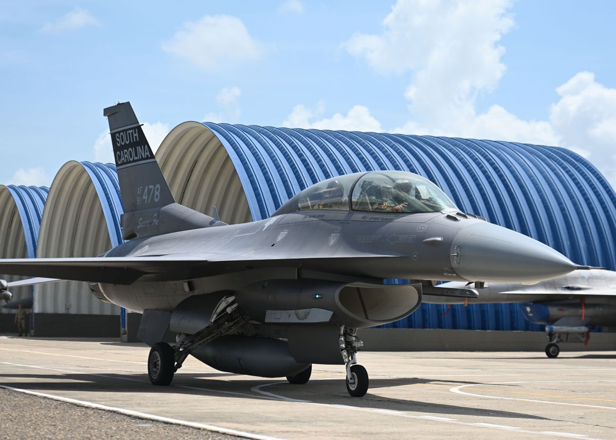 'Air Force Hanger' Poster by Sam Brady Displate