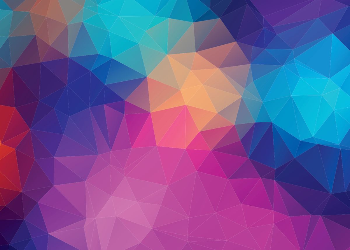 'abstract geometric' Poster, picture, metal print, paint by ABDULKADIR ...