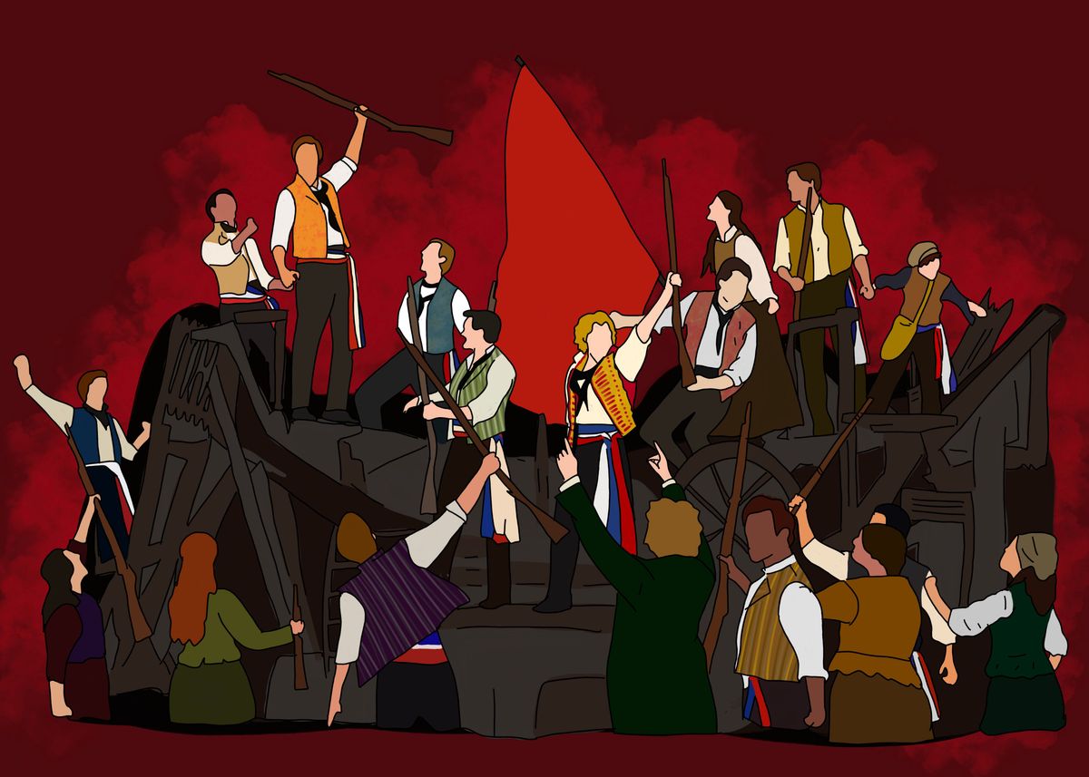 'Les Miserables Barricade' Poster, picture, metal print, paint by ...