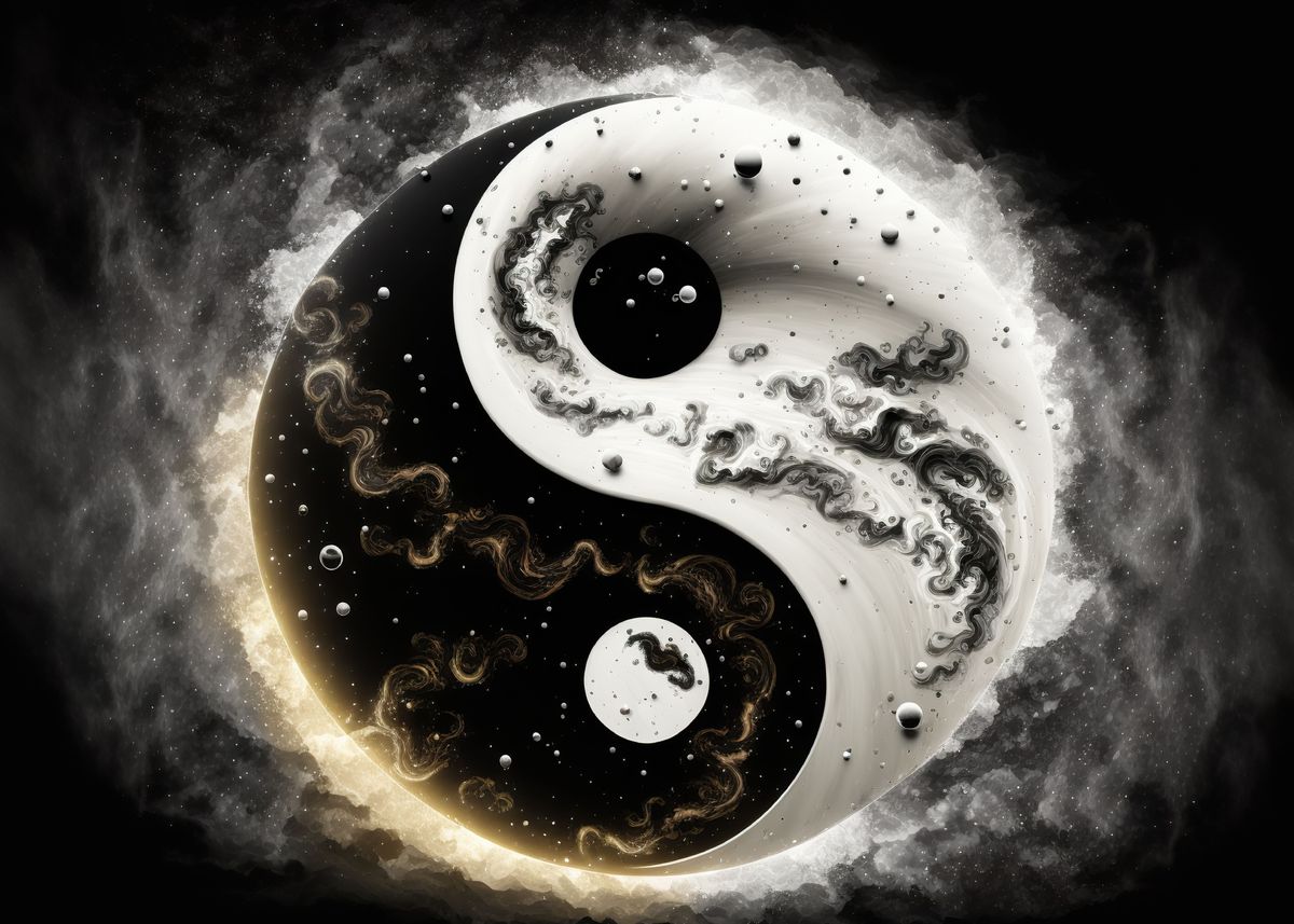 'yin And Yang' Poster, Picture, Metal Print, Paint By Kristy Haines 