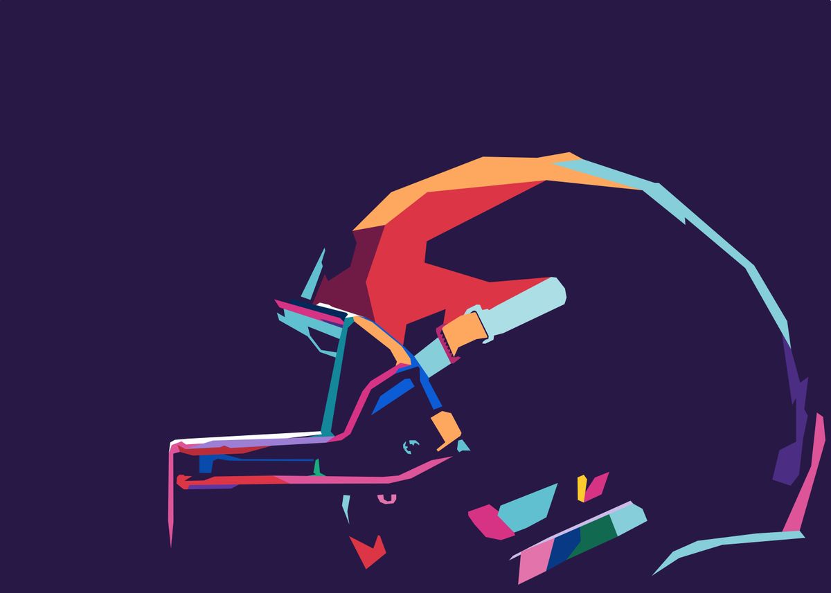 ‘American Football Helmet’ Poster by Ro | Displate