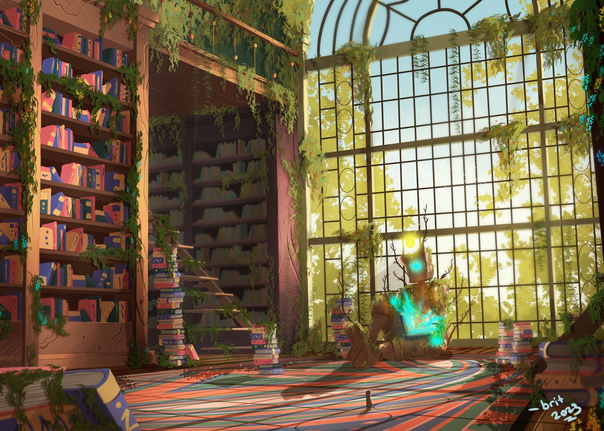 The Guardian of the Magic Library