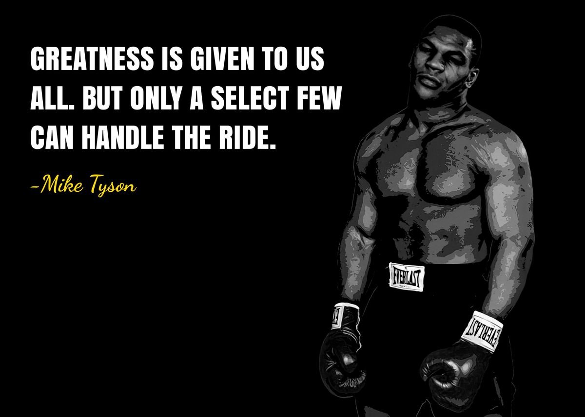 'Mike Tyson Quotes ' Poster, picture, metal print, paint by Twenty ...