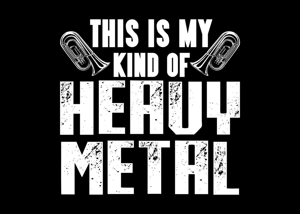 'Tuba Player Joke Music Pun' Poster, picture, metal print, paint by