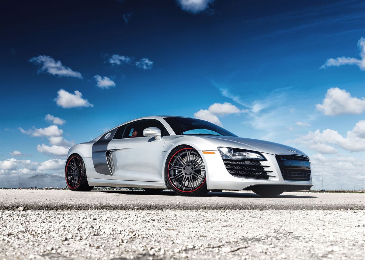 'Audi R8 nature cool sky' Poster, picture, metal print, paint by gani ...