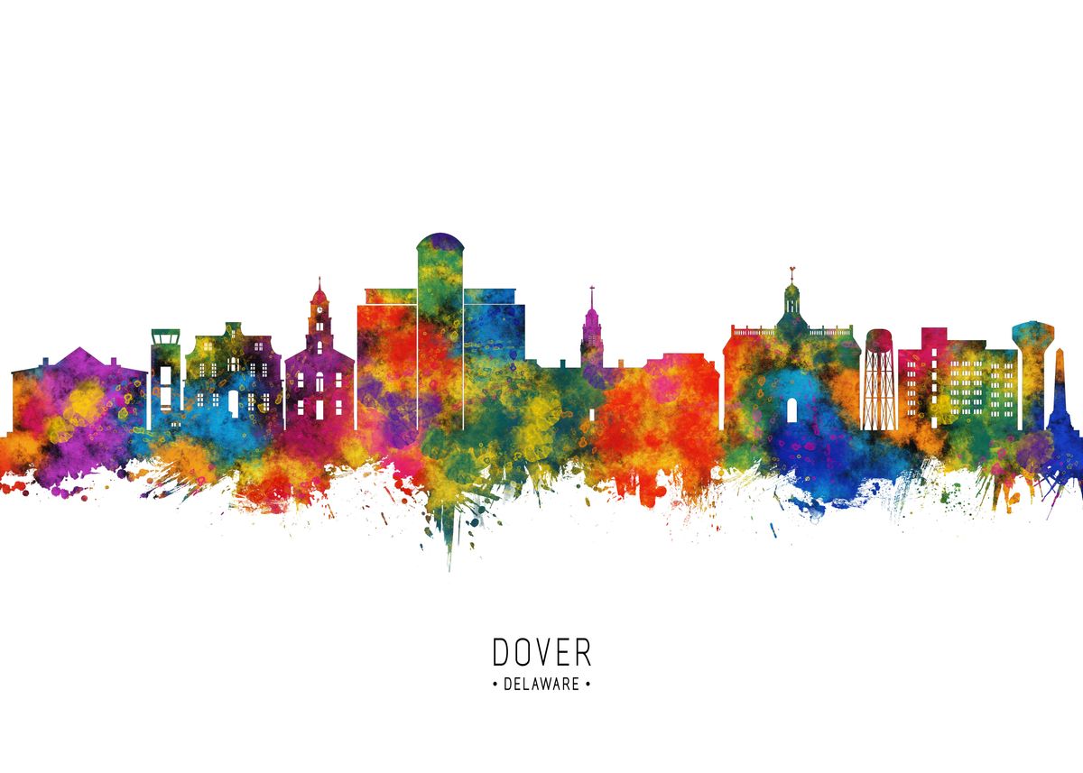 'Dover Delaware Skyline' Poster by Towseef Dar | Displate