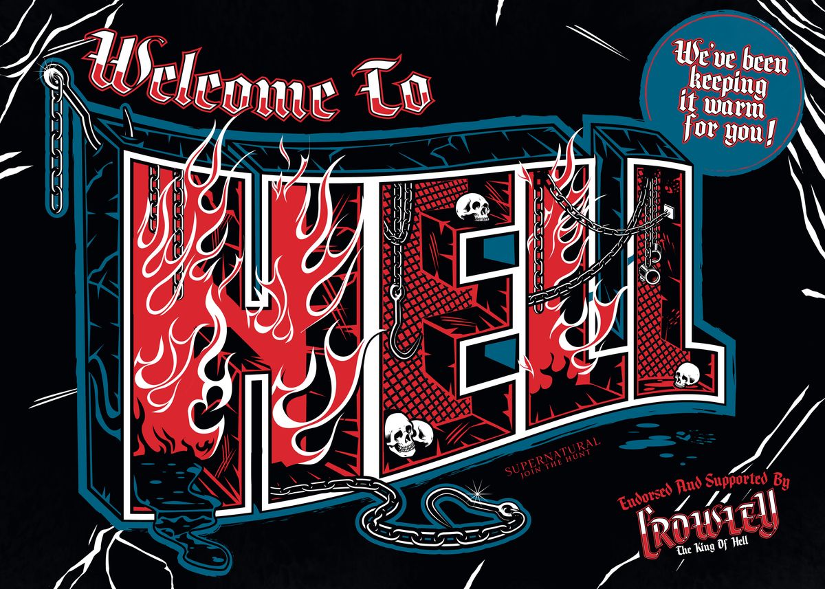 to Hell' Poster, picture, metal print, paint by Supernatural