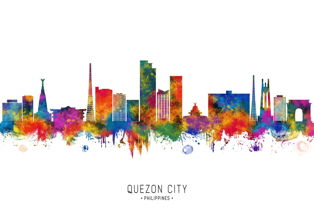 'Quezon City Philippines' Poster, picture, metal print, paint by