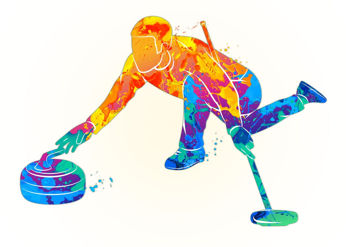 'The game of curling' Poster by Murray Oren Displate