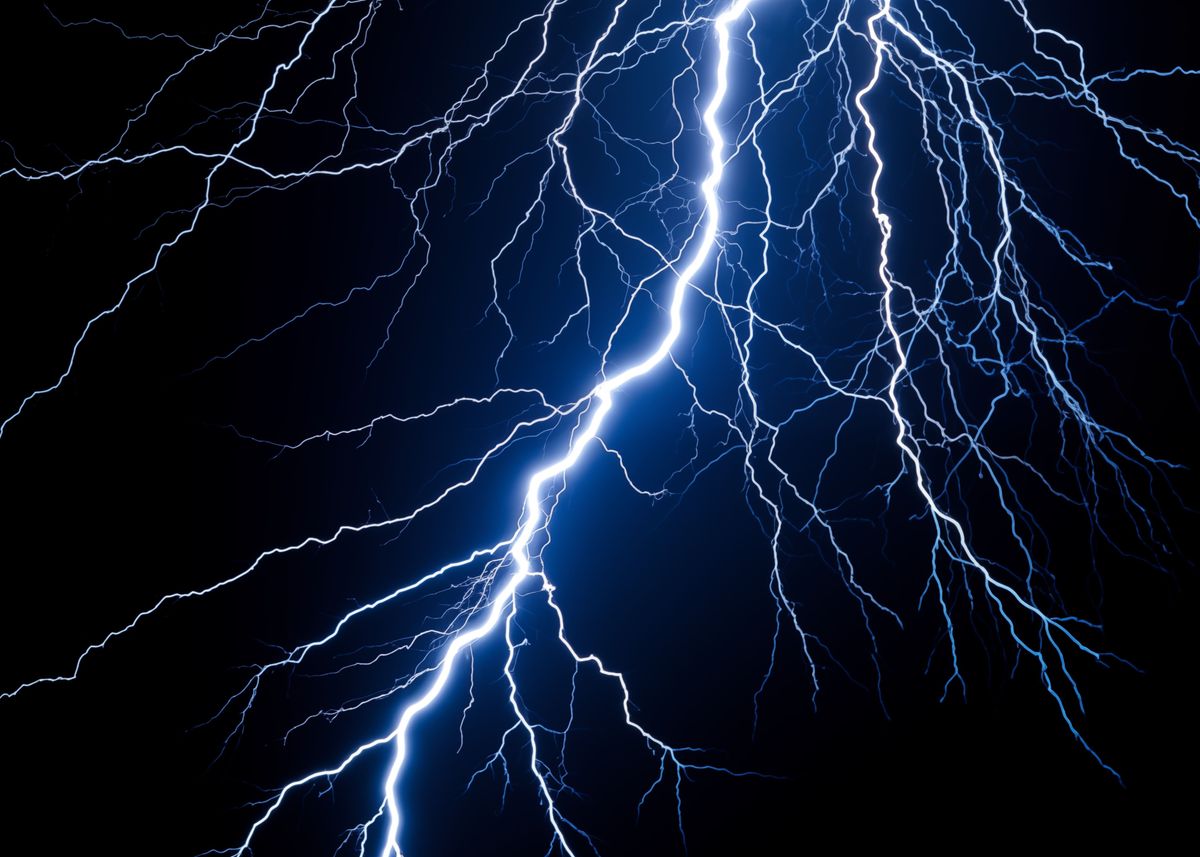 'lightning Bolt' Poster, Picture, Metal Print, Paint By Youwantit 