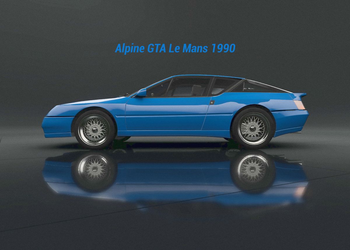 'Alpine GTA Le Mans 1990' Poster, picture, metal print, paint by One ...
