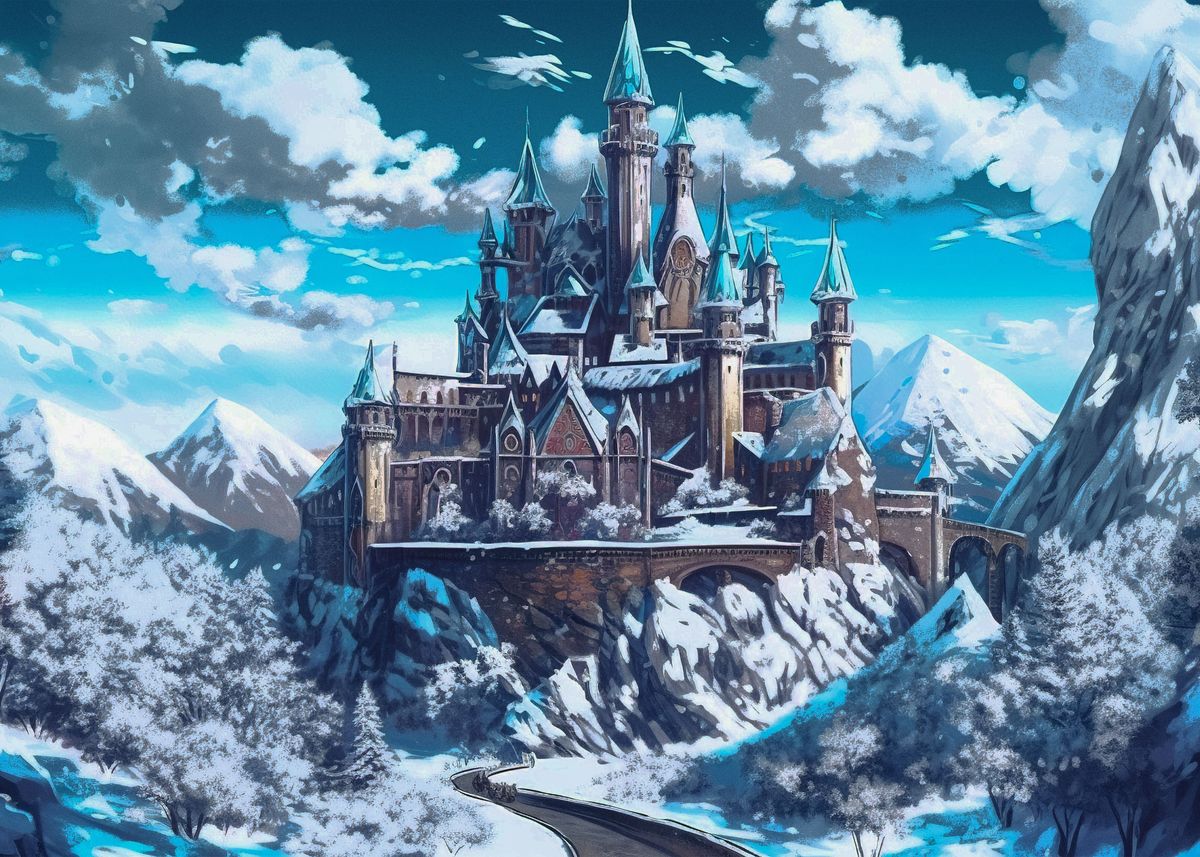 'Snow Castle Art' Poster, picture, metal print, paint by Fantasy Lord ...