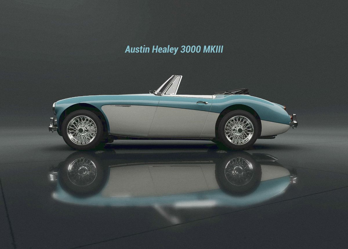 'Austin Healey 3000 MKIII' Poster, picture, metal print, paint by One ...