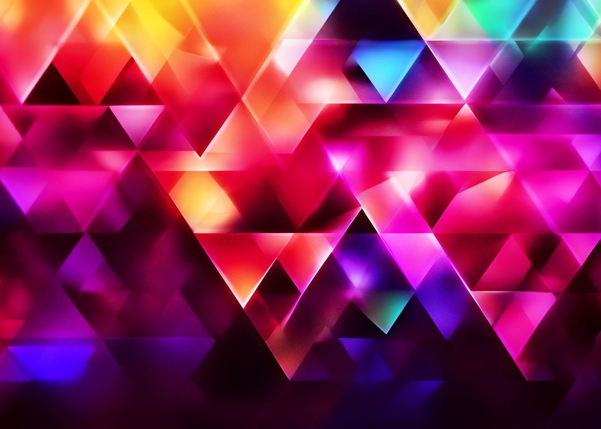 'Triangle Crystals' Poster, picture, metal print, paint by Ryu Ookami ...