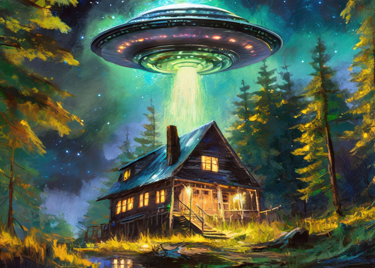 'Aliens invasion' Poster, picture, metal print, paint by PsychoShadow