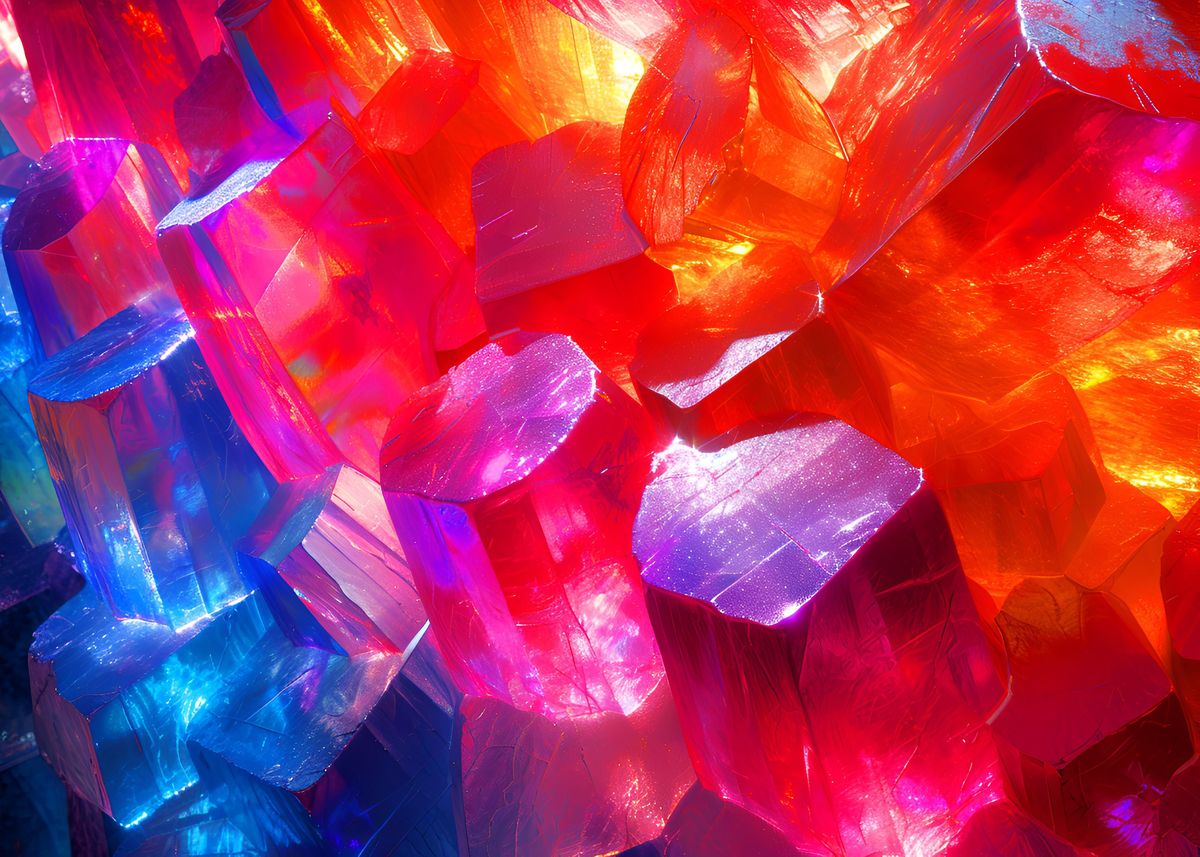 'Magic Crystal Color Light' Poster, picture, metal print, paint by Ice ...